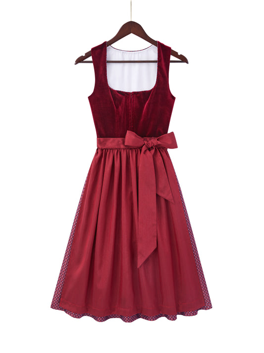 Rot mit Gerader Ausschnittund Charismatisch Dirndl