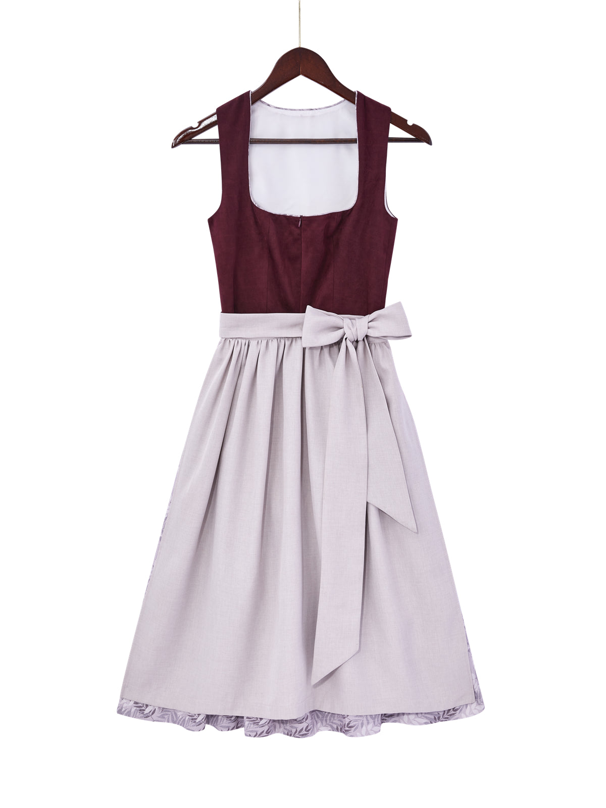 Lila mit Gerader Ausschnittund Frisch Dirndl
