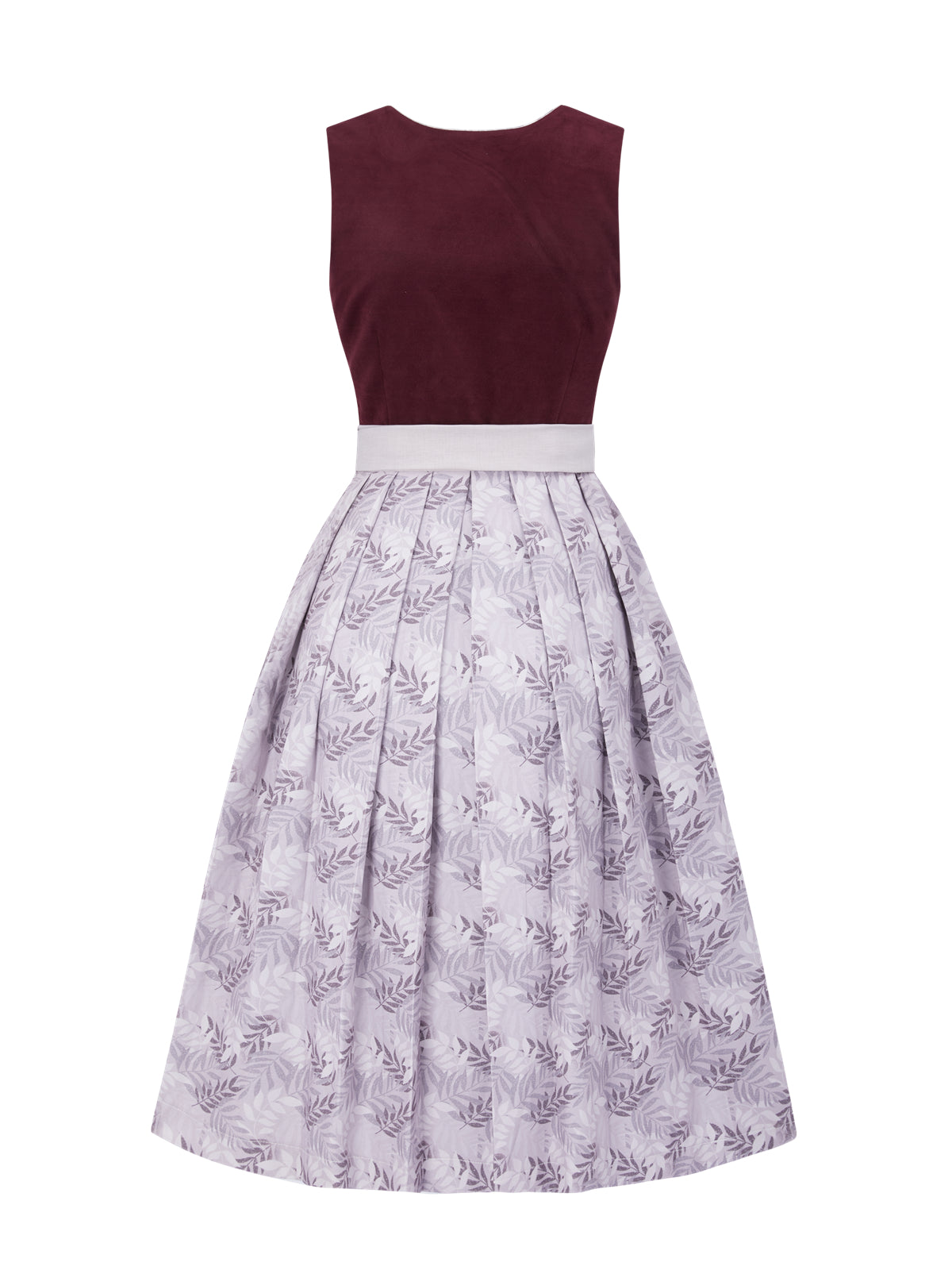 Lila mit Gerader Ausschnittund Frisch Dirndl