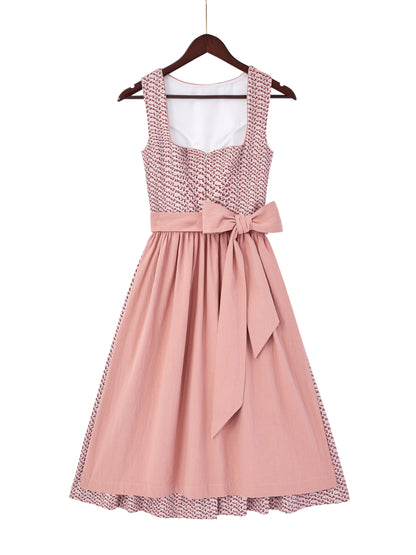 Rosa mit Herz-Ausschnitt und Traditionsbewusst Dirndl