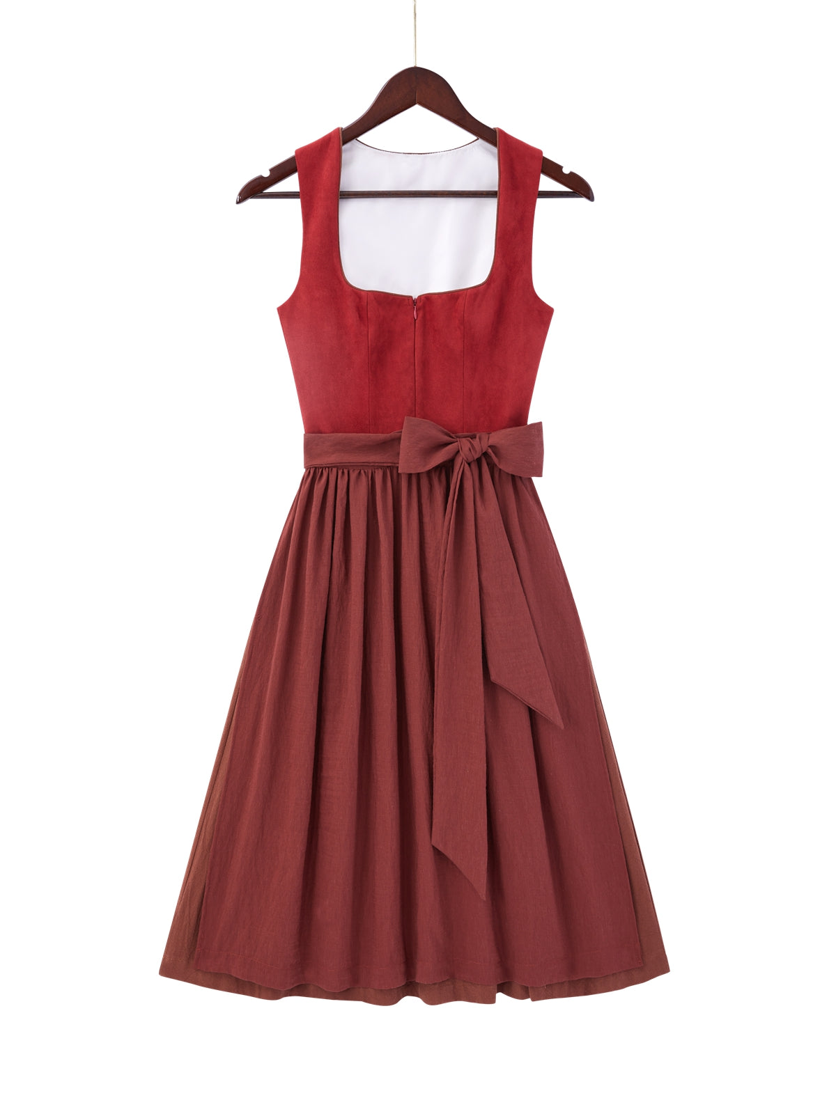 Rot mit Gerader Ausschnitt und Elegant-verspielt Dirndl