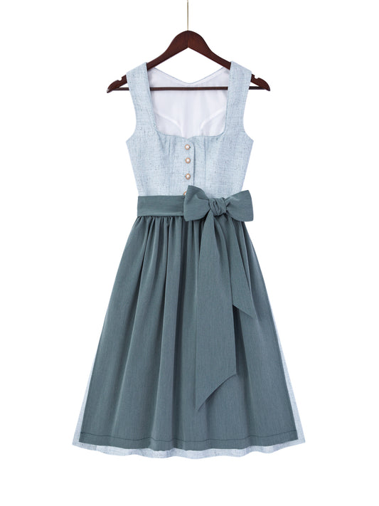 Grün mit Herz-Ausschnittund  Detailverliebt Dirndl