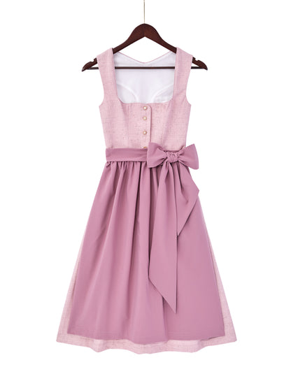 Rosa mit Herz-Ausschnitt und Detailverliebt Dirndl