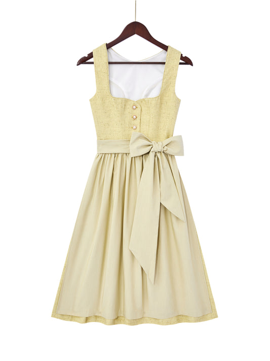 Gelb mit Herz-Ausschnittund  Schick Dirndl