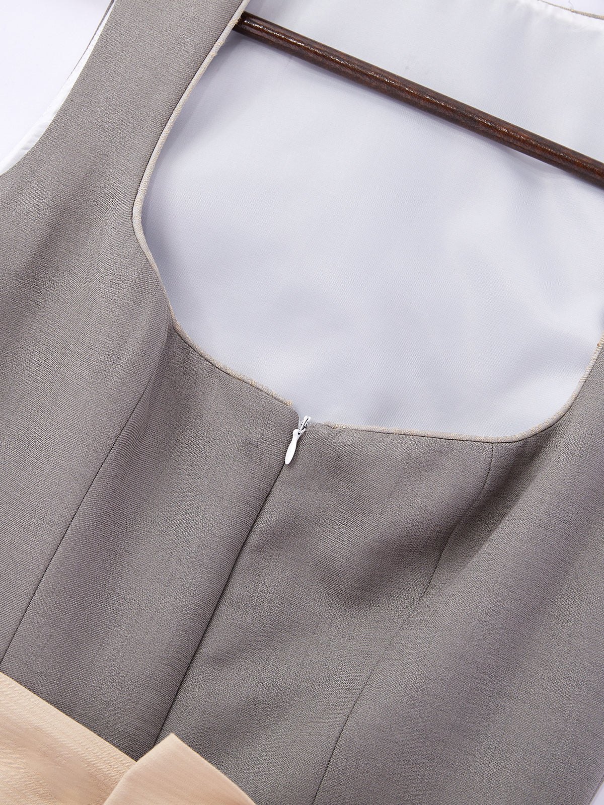 Grau mit Gerader Ausschnitt und Vintage Dirndl