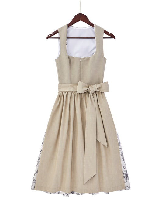Grün mit Gerader Ausschnitt und Klassisch Dirndl