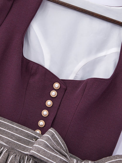 Lila mit Herz-Ausschnitt und Wiesentauglich Dirndl