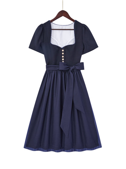 Blau mit Herz-Ausschnittund  Hübsch Dirndl