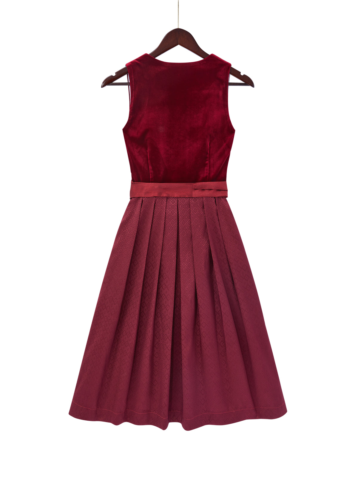 Rot mit Gerader Ausschnitt  und Elegant Dirndl