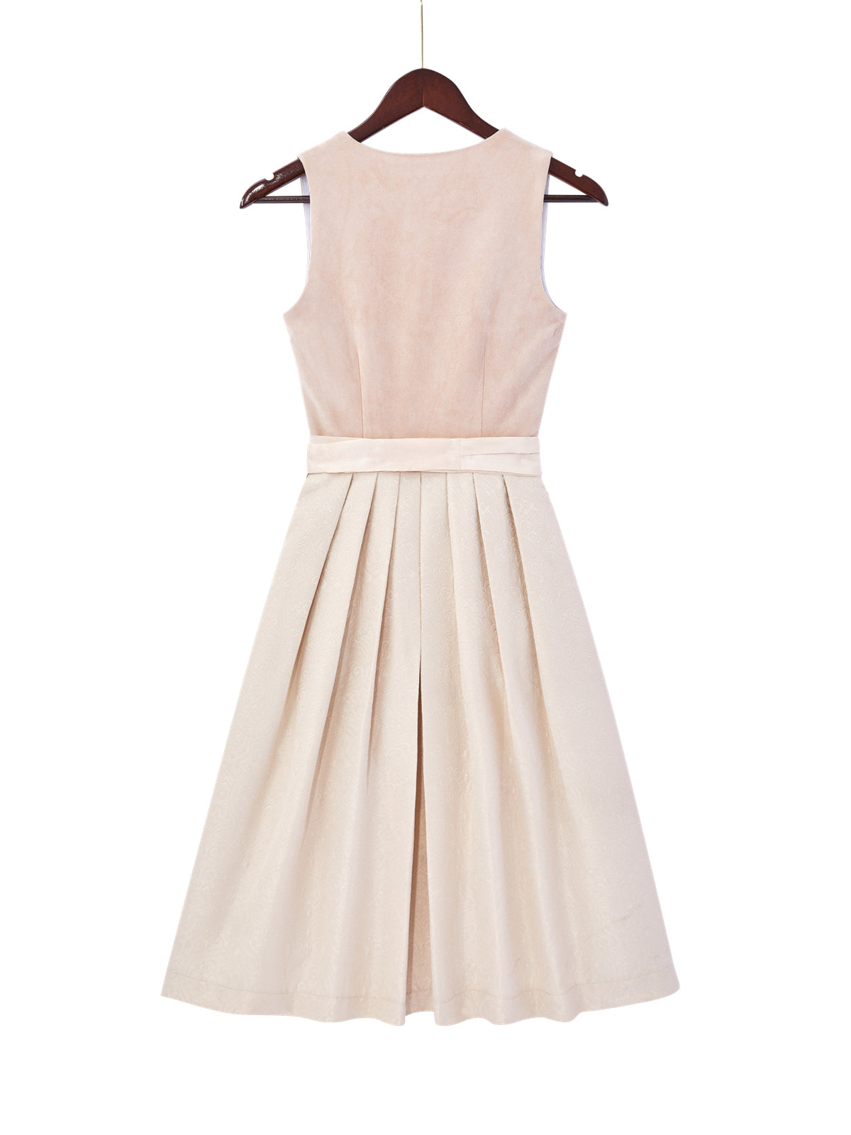 Beige mit Gerader Ausschnittund  Lebendig Dirndl