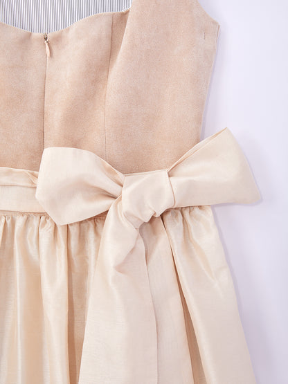 Beige mit Gerader Ausschnittund  Lebendig Dirndl