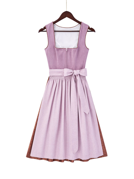 Lila mit Gerader Ausschnittund Alpen-inspiriert Dirndl